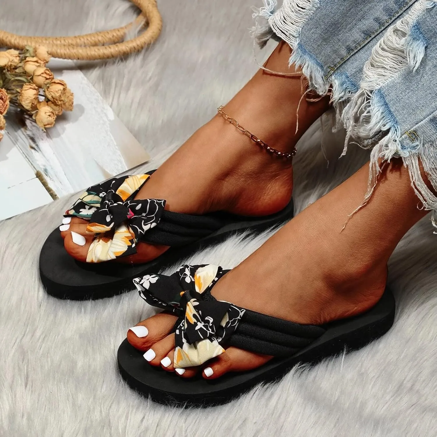 Womens Orthopedic Sandals Women's Flat Sandals Flip Flop Slippers Summer Shoes for Women Sandal Comfortable