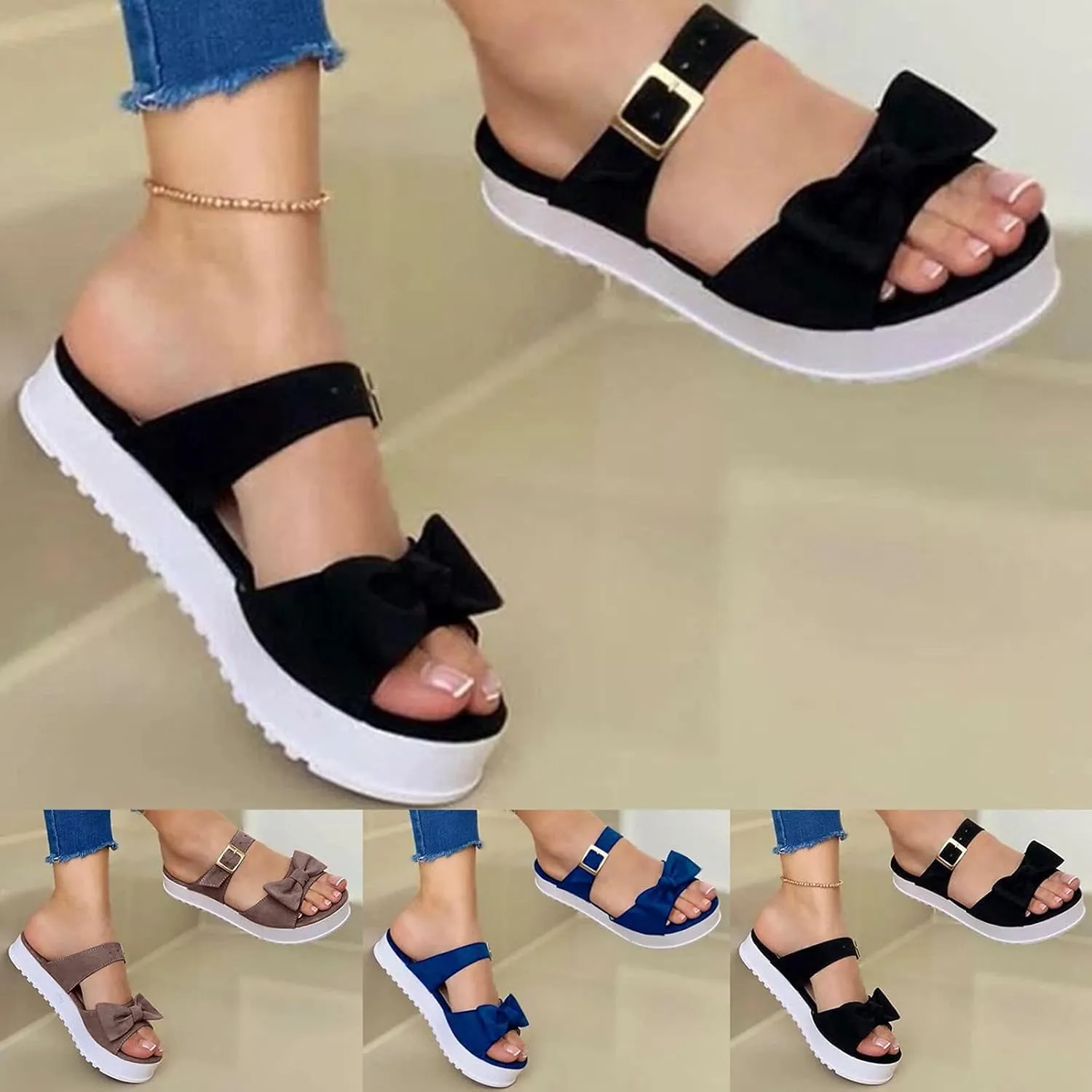 Womens Sandals Dressy, Womens Sandals Orthopedic Open Toe Sandals Retro Anti Slip Comfy Breathable Shoes