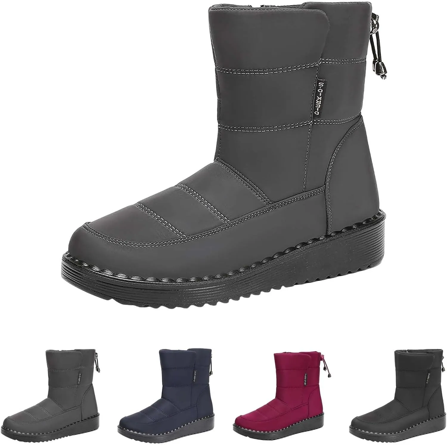 Women's Snow Boots Size 9 Women Snow Boots Size 10.5 Botas Para Mujer De Invierno Fuzzy Boots Y2K Womens Winter Duck Boots Waterproof Deals Cheap