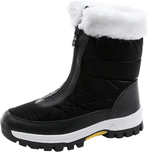 Womens Snow Boots Waterproof Insulated Pull on Snow Booties for Women 2023 Womens Winter Booties Slip on Waterproof Boots for Women Wide Width Womens Tall Winter Boots