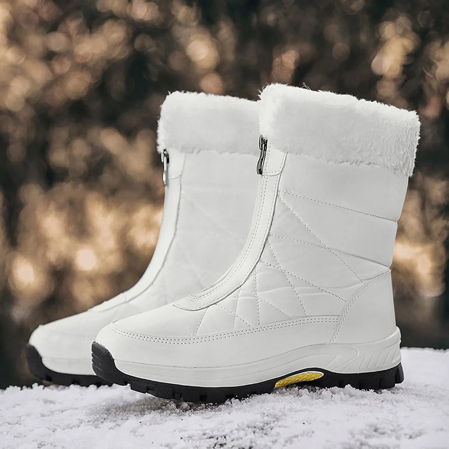 Women's Snow Boots Waterproof Insulated Slip Proof Womens Snow Boots Size 12 Wide Women Winter Snow Boots Waterproof Boots for Women Wide Width Botas De Invierno Para Mujer Elegantes Largas
