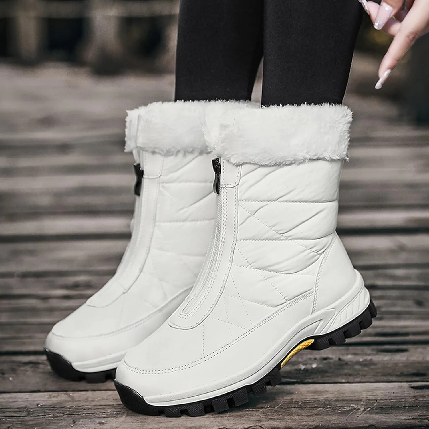 Women's Snow Boots Waterproof Insulated Slip Proof Womens Snow Boots Size 12 Wide Women Winter Snow Boots Waterproof Boots for Women Wide Width Botas De Invierno Para Mujer Elegantes Largas