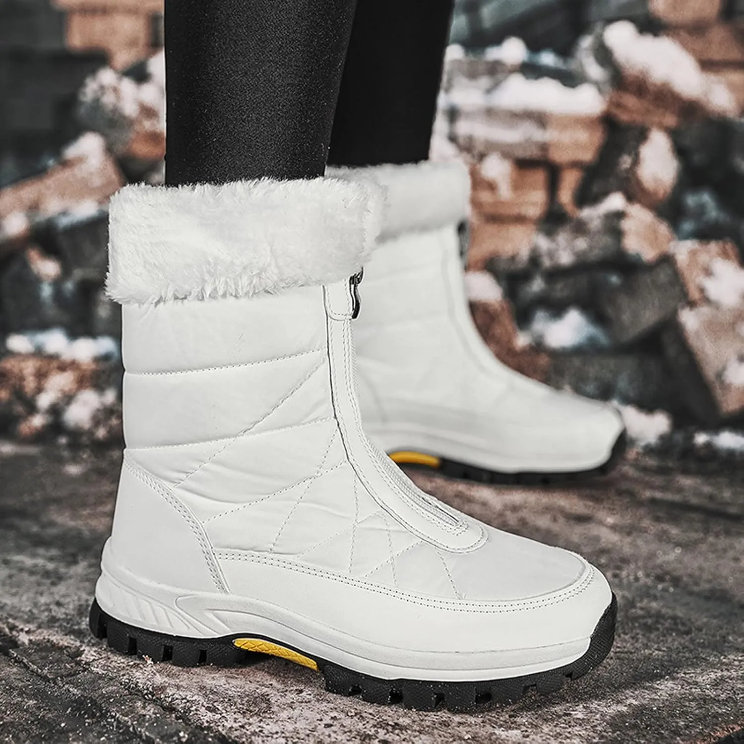 Women's Snow Boots Waterproof Insulated Slip Proof Womens Snow Boots Size 12 Wide Women Winter Snow Boots Waterproof Boots for Women Wide Width Botas De Invierno Para Mujer Elegantes Largas
