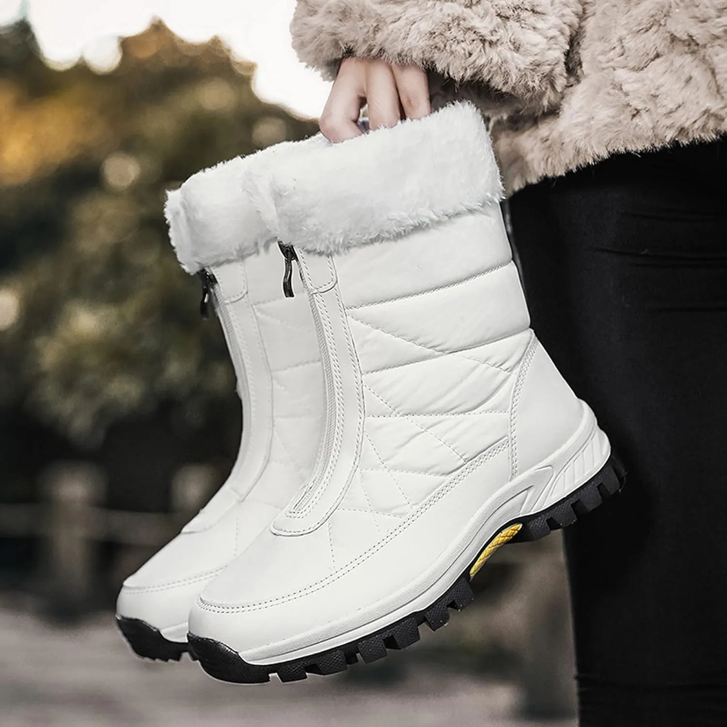 Women's Snow Boots Waterproof Insulated Slip Proof Womens Snow Boots Size 12 Wide Women Winter Snow Boots Waterproof Boots for Women Wide Width Botas De Invierno Para Mujer Elegantes Largas