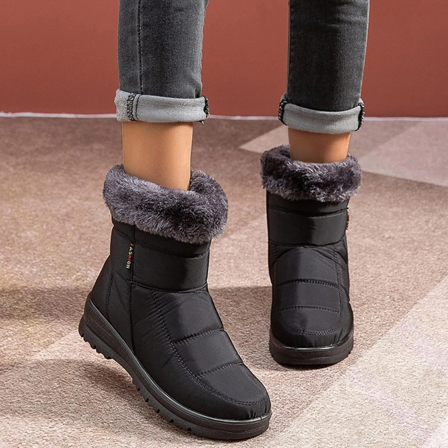 Women's Snow Boots Waterproof Insulated Winter Boots for Women Waterproof Snow Size 10 Womens Wide Snow Boots Wide Width Women Waterproof Boots Wide Calf Snow Boots Wide Calf Women