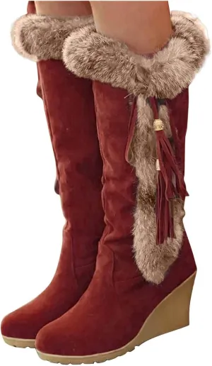 Womens Snow Boots Waterproof Snow Boots for Women Size 7 Wide Warm Winter Boots Women Size 11 Mid Calf Winter Boots for Women Waterproof Snow Non Slip Botas Termicas Para Mujer Con Casquillo
