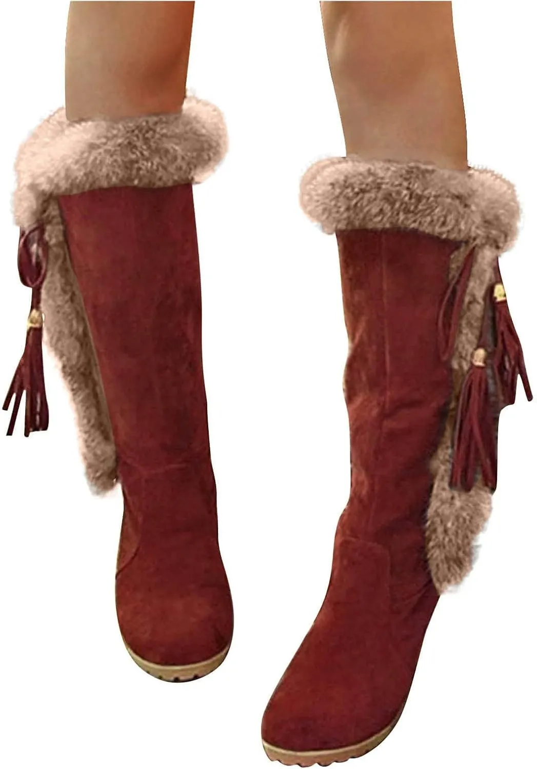 Womens Snow Boots Waterproof Snow Boots for Women Size 7 Wide Warm Winter Boots Women Size 11 Mid Calf Winter Boots for Women Waterproof Snow Non Slip Botas Termicas Para Mujer Con Casquillo