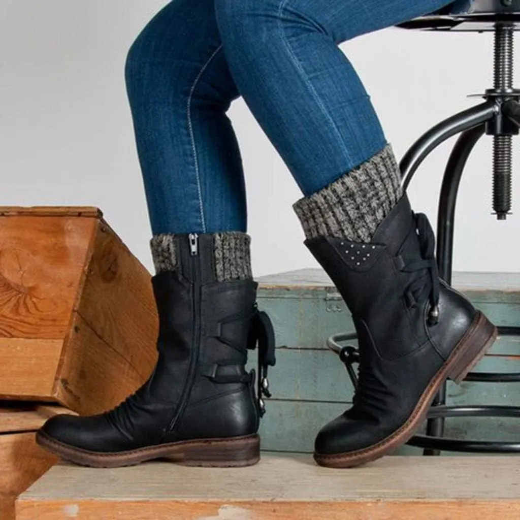 Womens Snow Boots Waterproof Wide Calf Womens Fall Fashion 2023 Boots Winter Winter Boots for Women Snow Womens Winter Hunting Boots Waterproof Insulated Botas Para Invierno Mujer Modernas