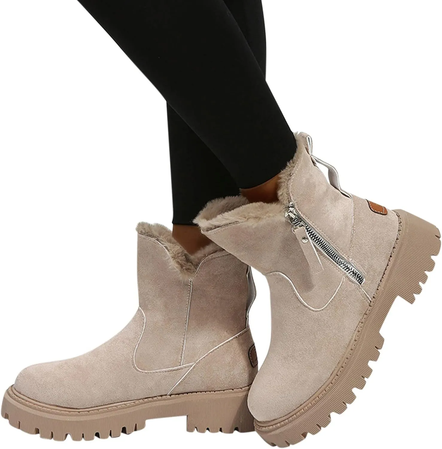 Womens Snow Boots Waterproof Wide Cute Snow Boots Womens and Waterproof Womens Snow Shoes Waterproof Insulated Women's Insulated Winter Boots Size 7.5 Botas De Nieve De Invierno Para Mujer