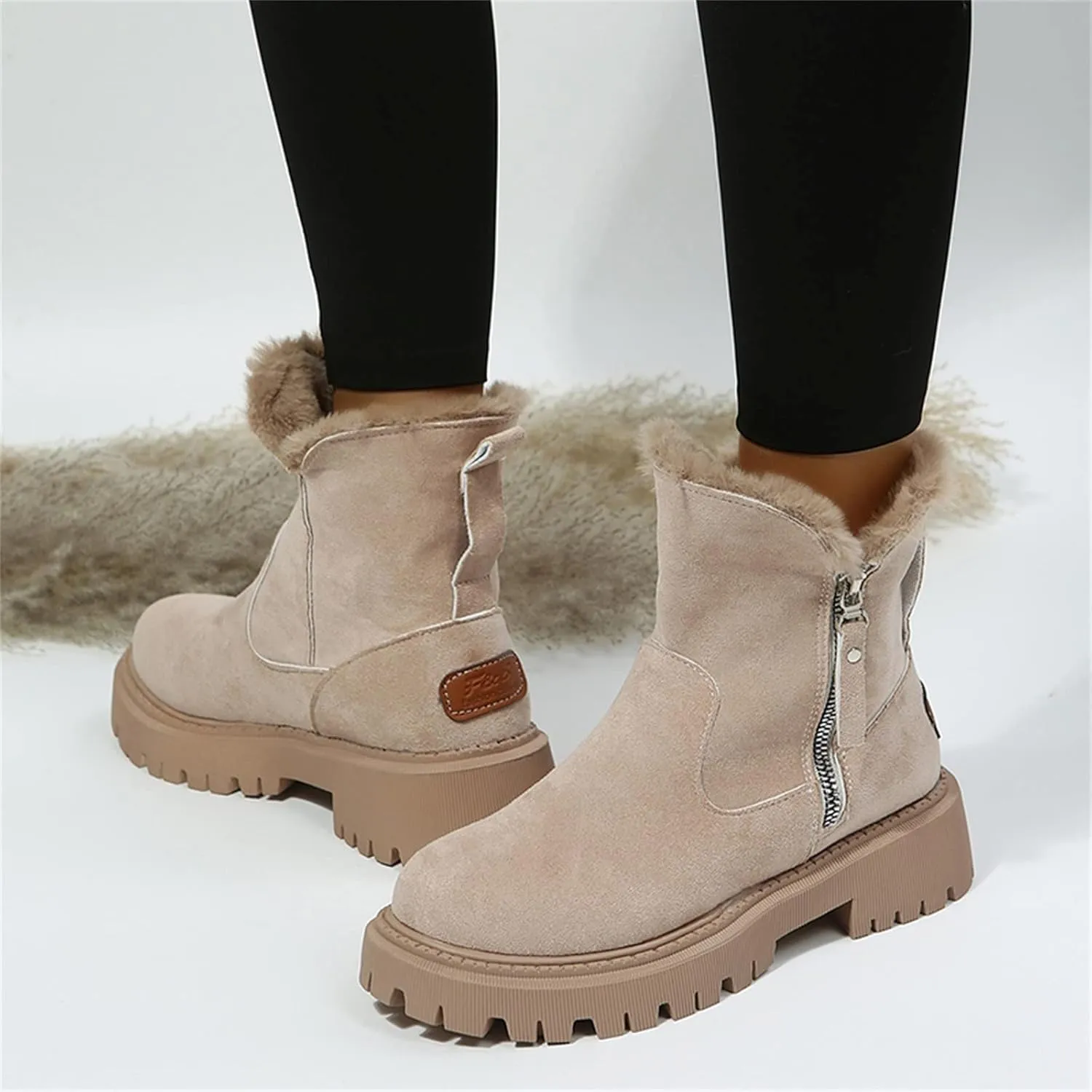 Womens Snow Boots Waterproof Wide Cute Snow Boots Womens and Waterproof Womens Snow Shoes Waterproof Insulated Women's Insulated Winter Boots Size 7.5 Botas De Nieve De Invierno Para Mujer