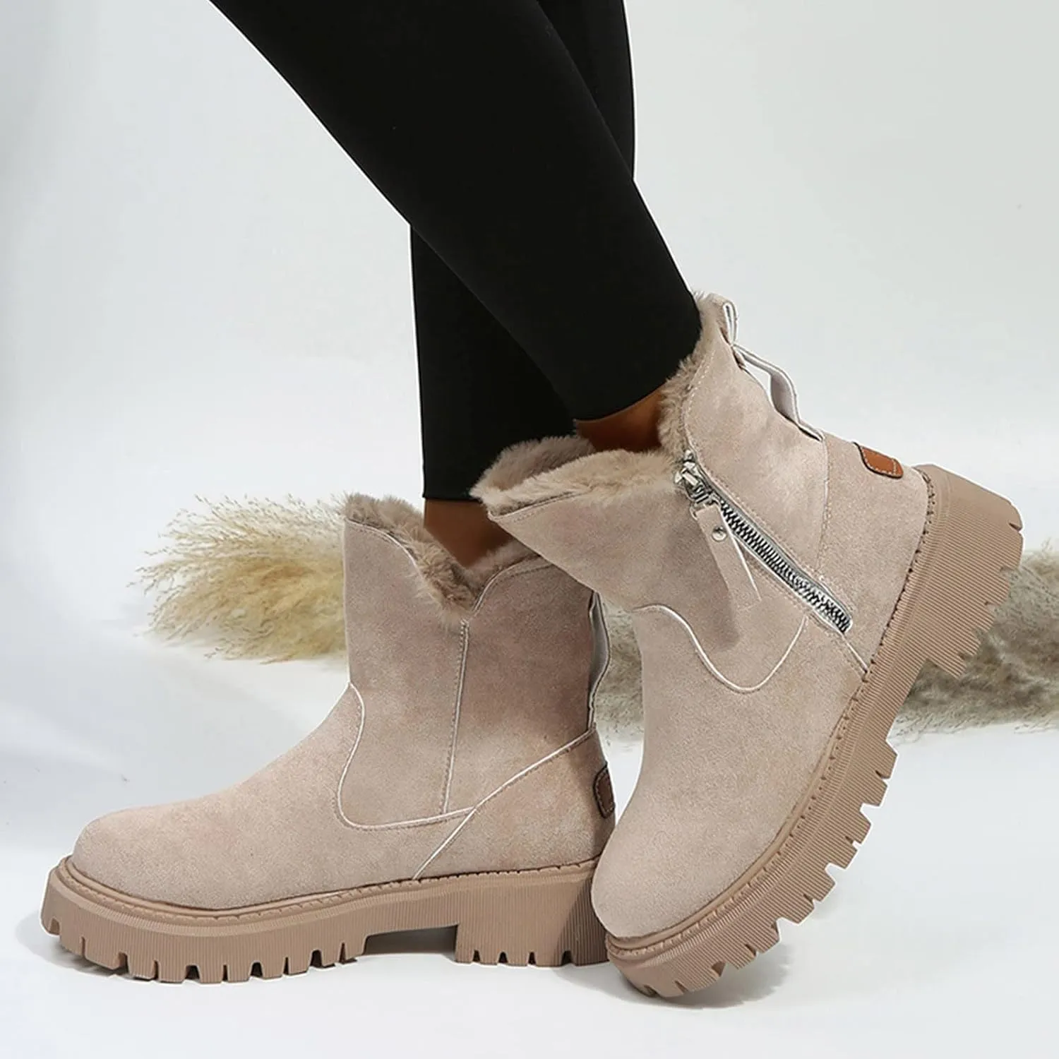 Womens Snow Boots Waterproof Wide Cute Snow Boots Womens and Waterproof Womens Snow Shoes Waterproof Insulated Women's Insulated Winter Boots Size 7.5 Botas De Nieve De Invierno Para Mujer