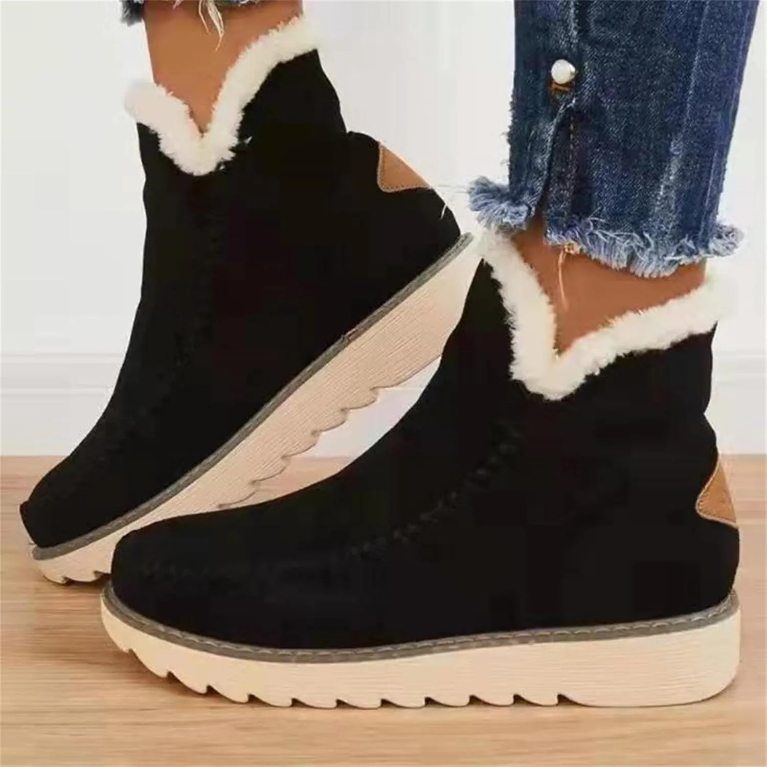 Womens Snow Boots Waterproof Wide Winter Long Boots for Women Waterproof Snow Insulated Women Winter Boots Non Slip Woman Waterproof Snow Boots Botas Para Motocicleta Mujer