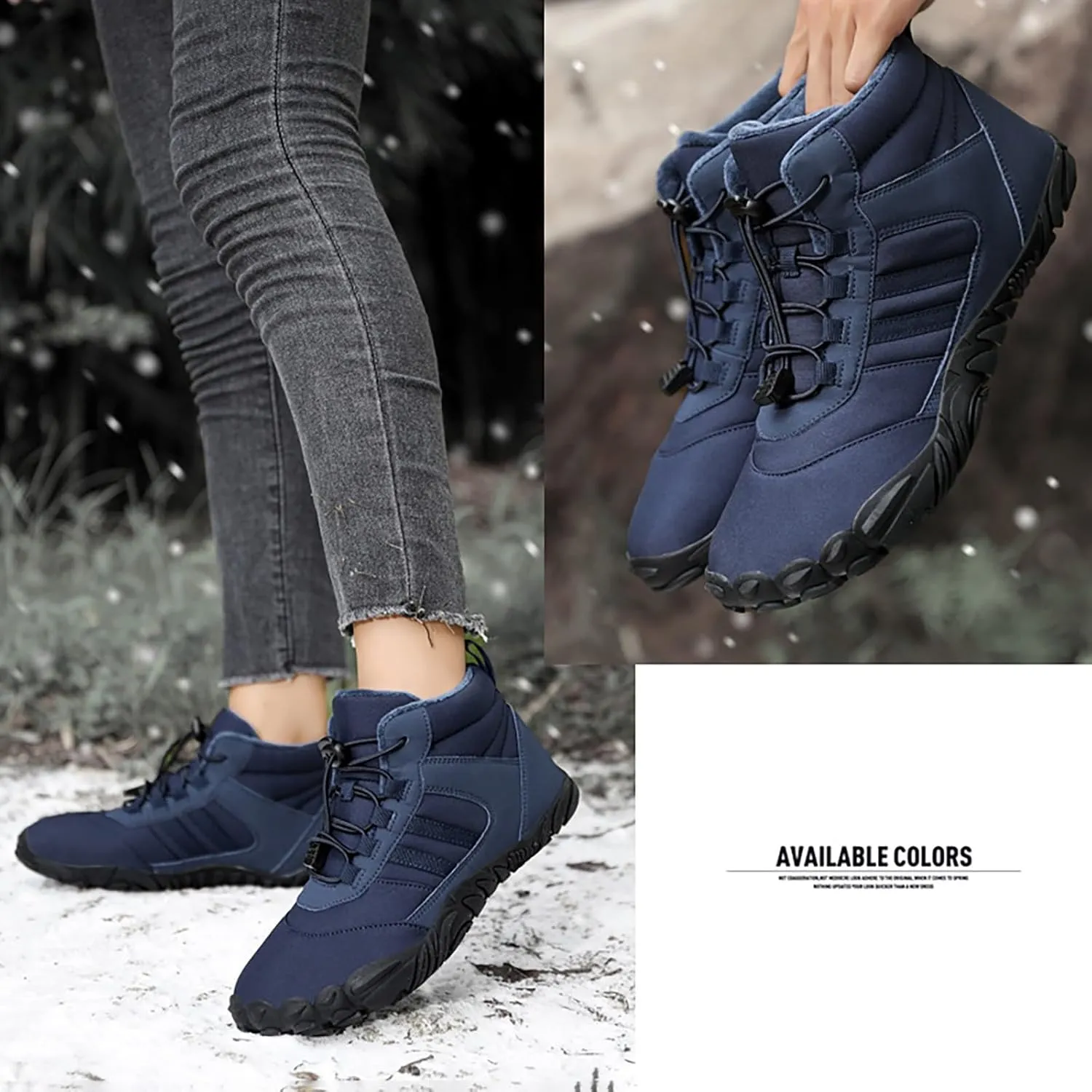Womens Snow Boots Waterproof Winter Boots Lace Up Anti-slip Fur Lined Booties Winter Casual Slip on Ankle Boots Comfortable Winter Shoes Trekking Hiking Boots