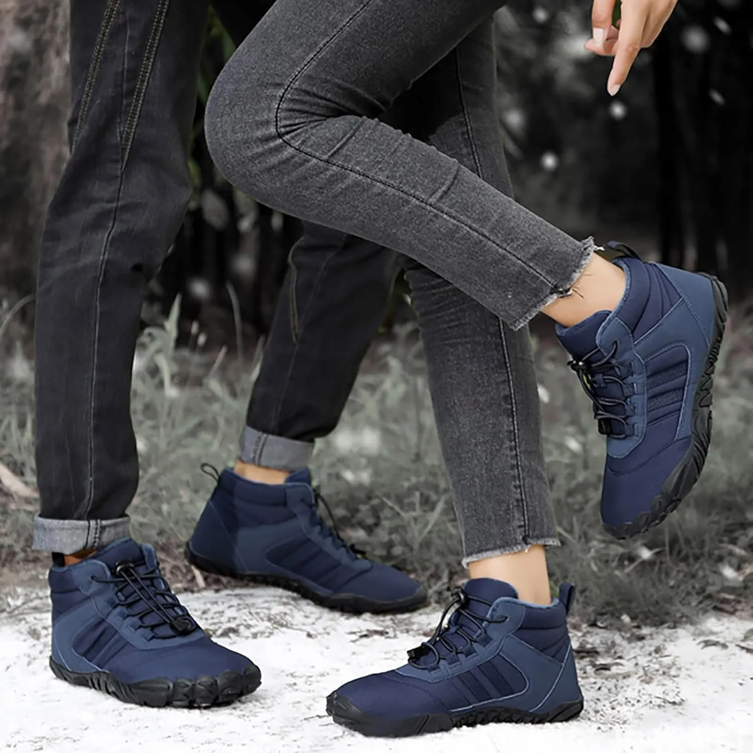Womens Snow Boots Waterproof Winter Boots Lace Up Anti-slip Fur Lined Booties Winter Casual Slip on Ankle Boots Comfortable Winter Shoes Trekking Hiking Boots