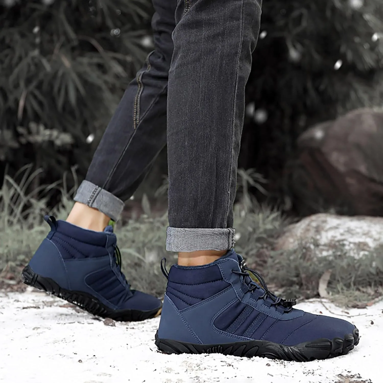 Womens Snow Boots Waterproof Winter Boots Lace Up Anti-slip Fur Lined Booties Winter Casual Slip on Ankle Boots Comfortable Winter Shoes Trekking Hiking Boots