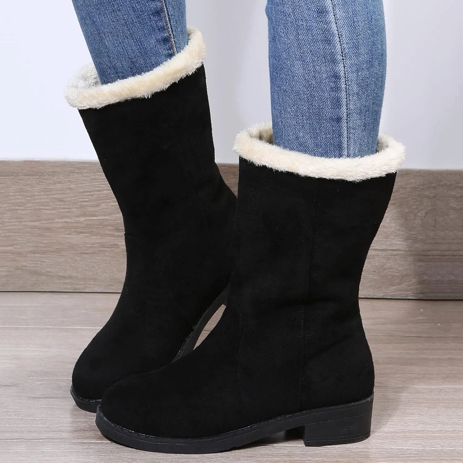 Women's Snow Boots Waterproof Winter Boots Lightweight Warm Snow Boots Women Women's Winter Boots Size 9 Wide Width Warm Winter Boots for Women Indoors Botas De Frio Para Mujer Largas