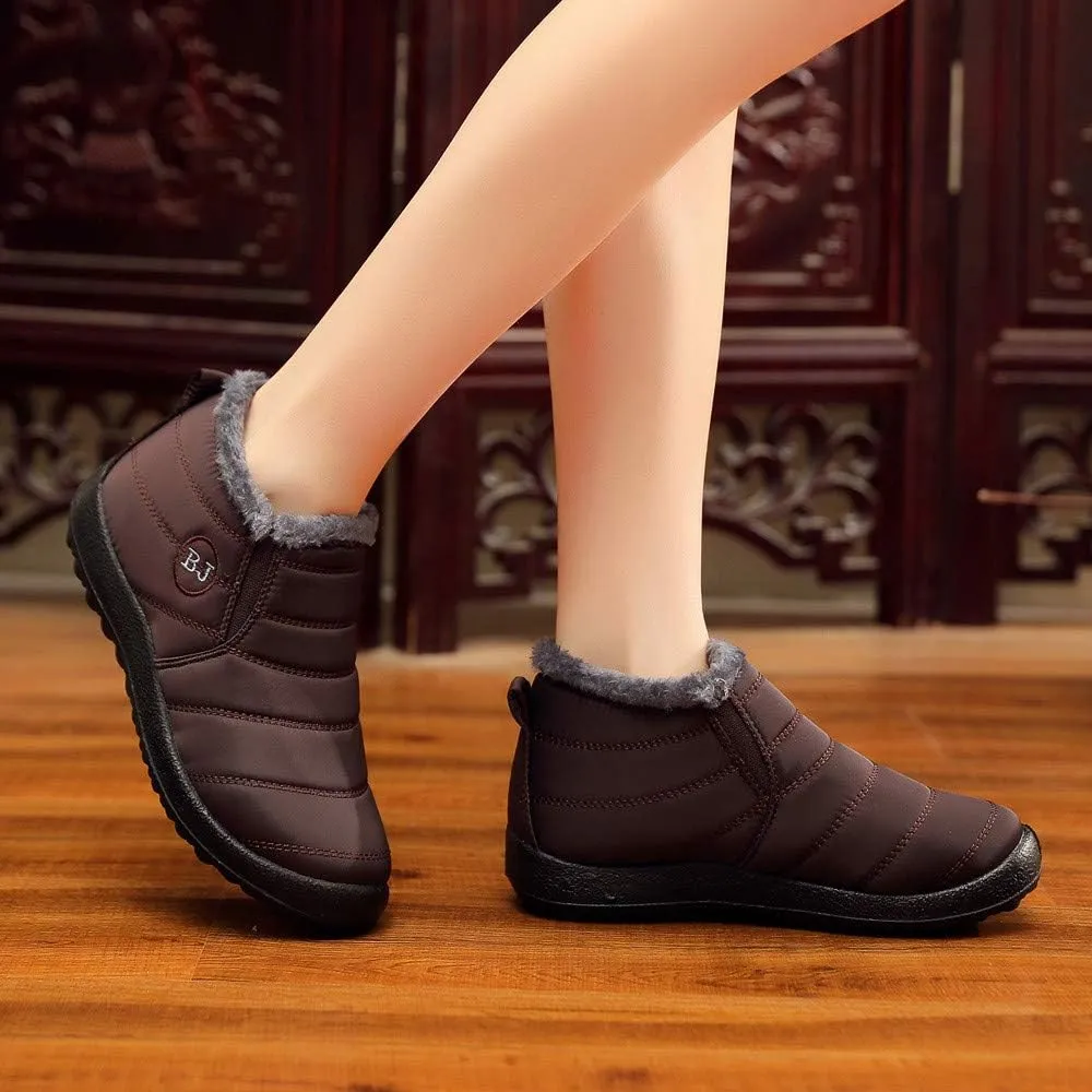 Women's Snow Boots Waterproof Zipper Womens Winter Boots Wide Calf Size 9 Rounded Toe Snow Boots Size 7 Women Women Boots Winter Fashion Botas Para El FrO De Mujeres