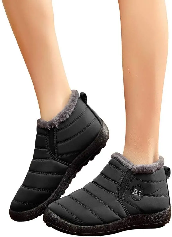 Women's Snow Boots Waterproof Zipper Womens Winter Boots Wide Calf Size 9 Rounded Toe Snow Boots Size 7 Women Women Boots Winter Fashion Botas Para El FrO De Mujeres