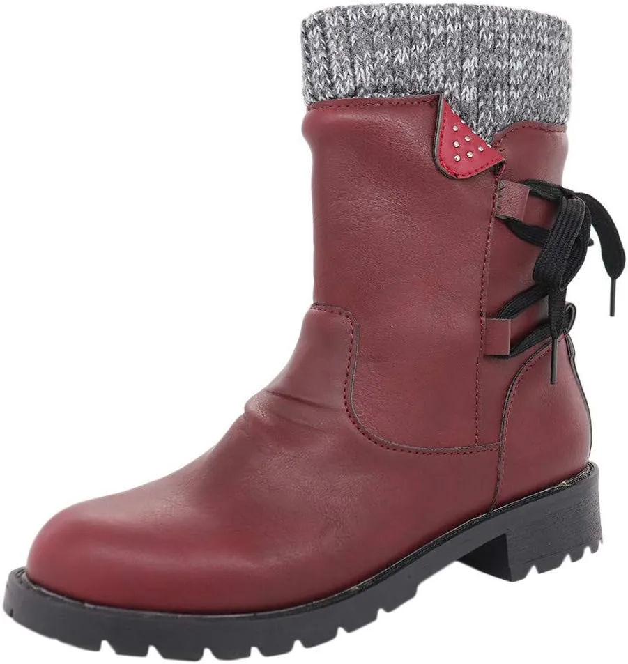 Women's Snow Boots Wide Width 9.5 Women's Snow Boots Ankle Short Fur Boots Womens Insulated Snow Boots Size 9 Outdoor Boots Women Brown Botas De Invierno Para Mujer Negras Largas