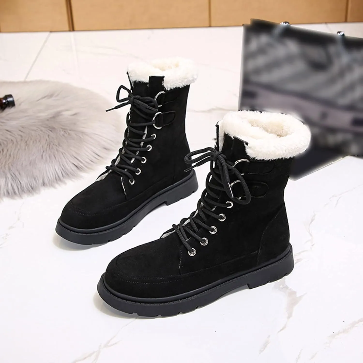 Women's Snow Boots Wide Width Size 11 Gothic Fashion Winter Boots for Women Wide Width Winter Snow Boots for Women Cozy Boots for Women Womens Waterproof Winter Boots Tall