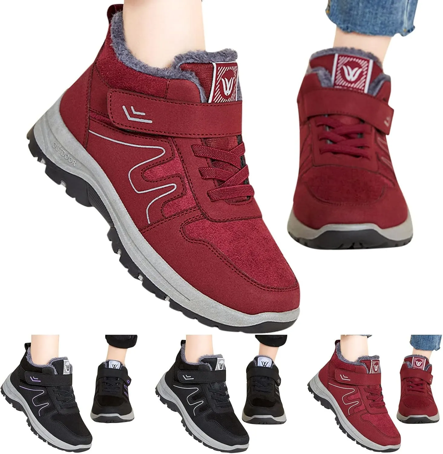Womens Snow Boots Wide Width Snow Boots for Women Size 7 Wide Women Winter Booties Womens Tall Rubber Boots Waterproof Botas Para Mujer De Invierno