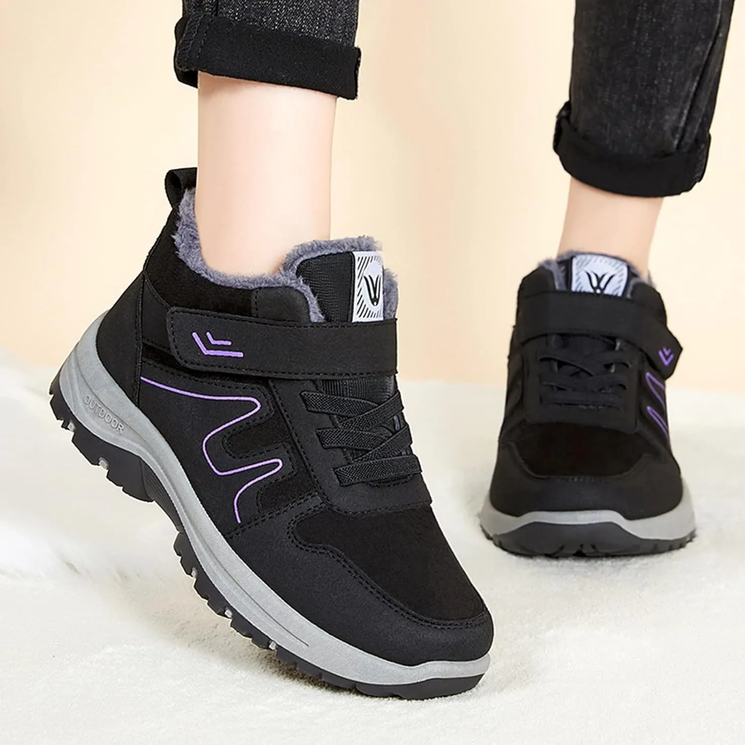 Womens Snow Boots Wide Width Snow Boots for Women Size 7 Wide Women Winter Booties Womens Tall Rubber Boots Waterproof Botas Para Mujer De Invierno