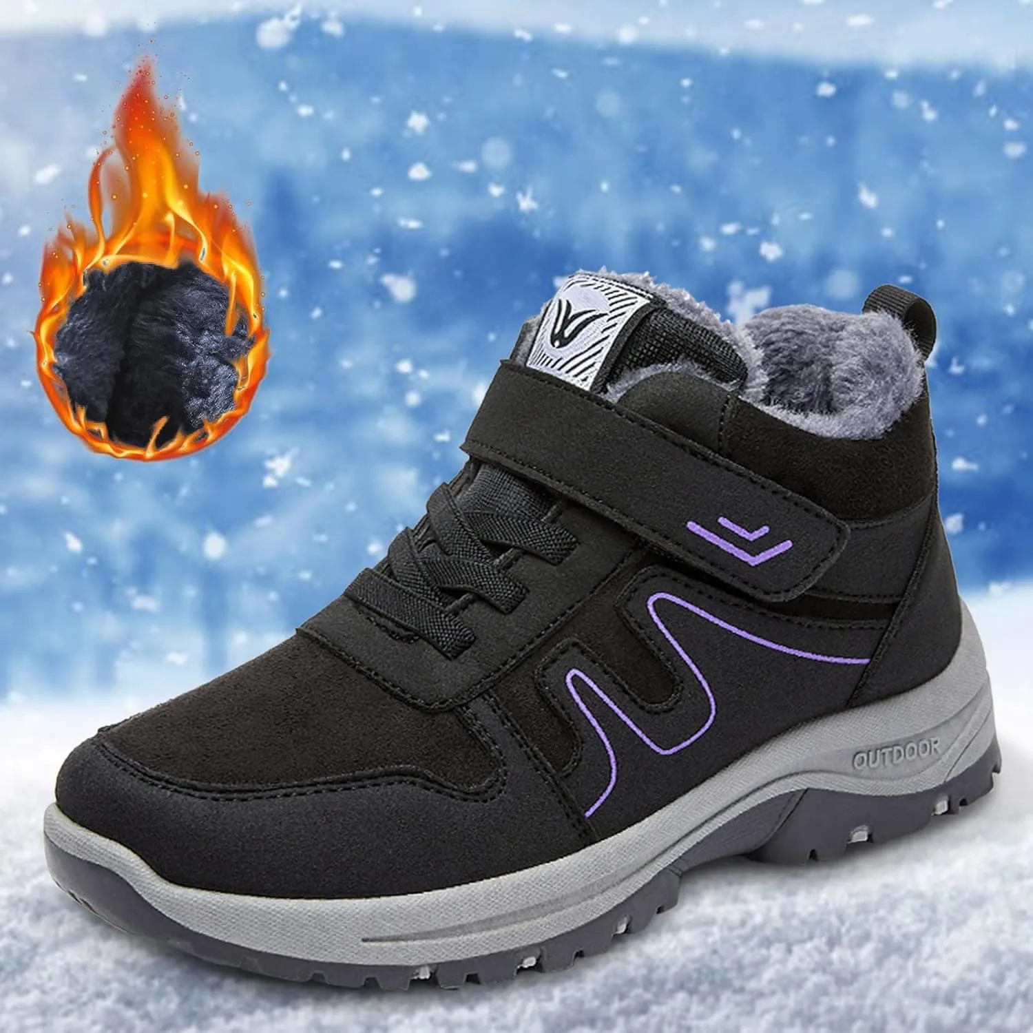 Womens Snow Boots Wide Width Snow Boots for Women Size 7 Wide Women Winter Booties Womens Tall Rubber Boots Waterproof Botas Para Mujer De Invierno