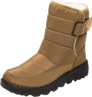 Womens Snow Boots Wide Width Zipper Womens Black Snow Boots with Fur Winter Shoes for Women Waterproof Snow Non Slip Women Boots Winter Cute Womens Insulated Waterproof Boots