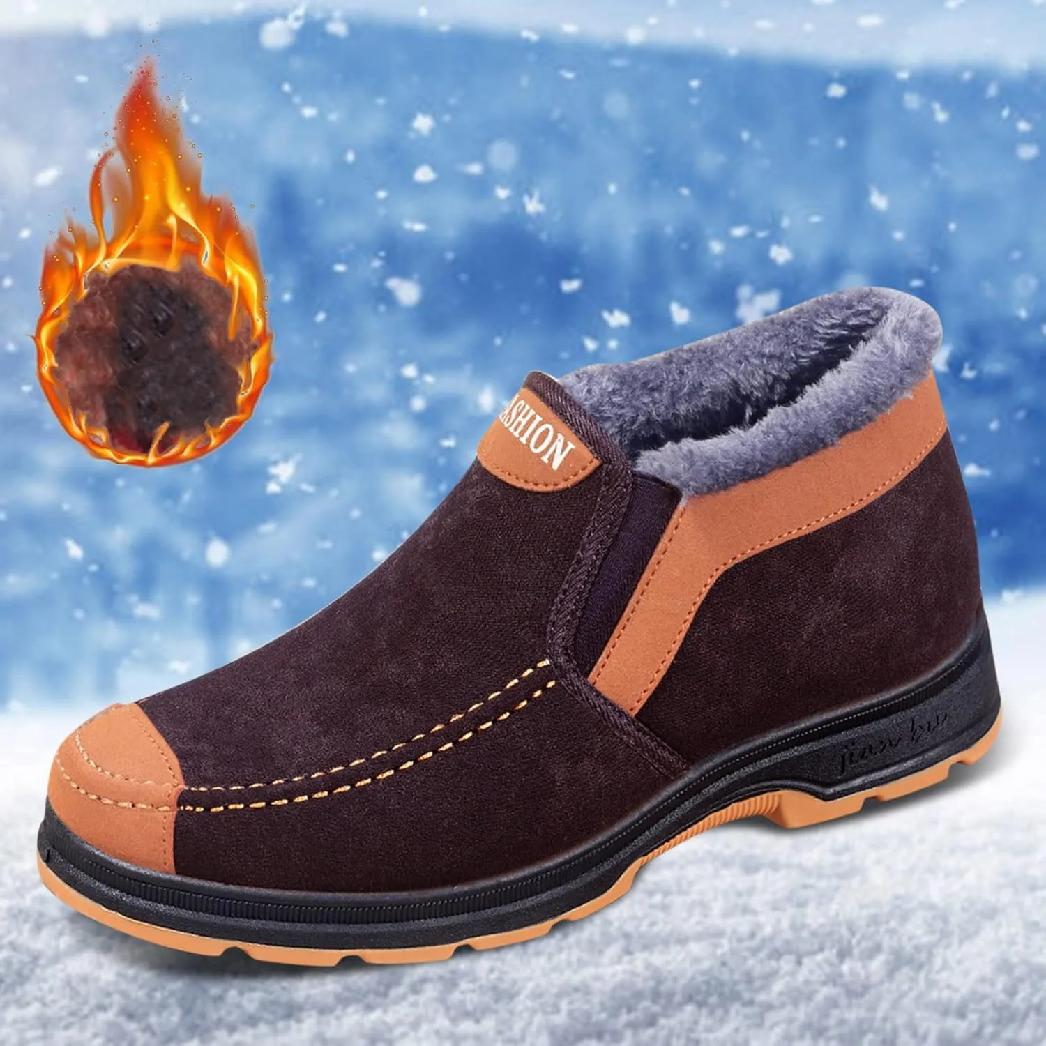Womens Snow Boots Winter Warm Fu Lined Ankle Booties aterproof Insulated Slip On Shoes Short Boot Casual Shoes