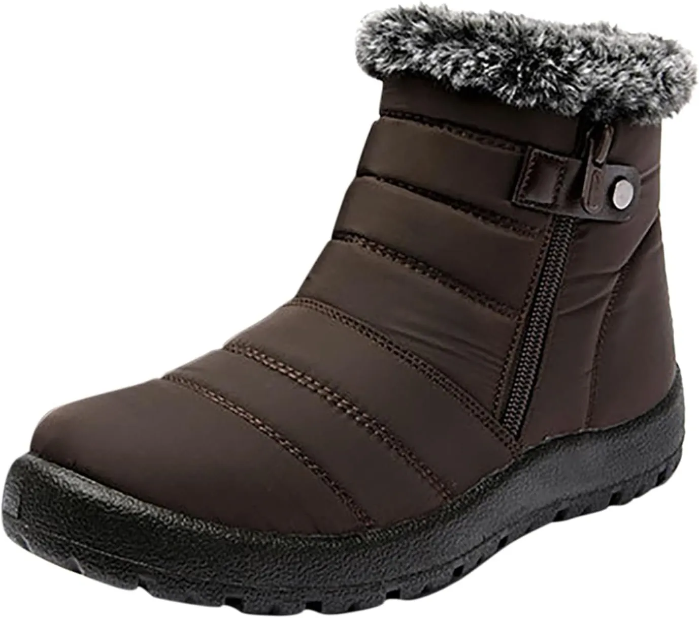 Womens Snow Knee High Winter Boots Ladies Waterproof Warm Fur Lined Non Slip Winter Boots Wide Slip on Boots for Women Ankle Booties Winter Winter Boot Women Fur Botas De Invierno Y Nieve Para Mujer