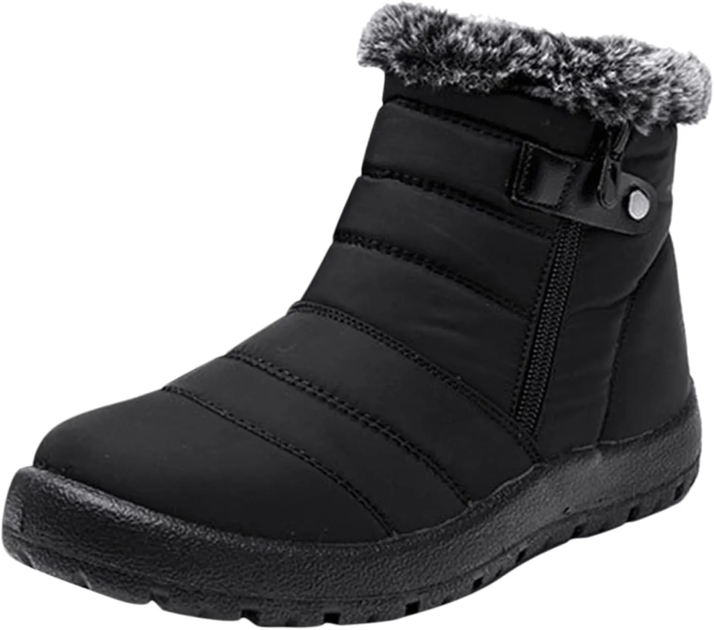 Womens Snow Knee High Winter Boots Ladies Waterproof Warm Fur Lined Non Slip Winter Boots Wide Slip on Boots for Women Ankle Booties Winter Winter Boot Women Fur Botas De Invierno Y Nieve Para Mujer