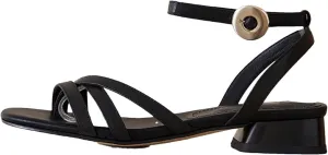 Women's Vintage Buttoned Sandals - Thick Heels Summer, Wedding Office Lady Fashion