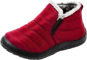 Women's Waterproof Snow Boots Zipper Woman Snow Boots Slip on Slip on Snow Boots Womens Size 7.5 Women Boots Winter Cute Botas De Trabajo Para Mujer Contra El Agua Y Frio Con Cubo