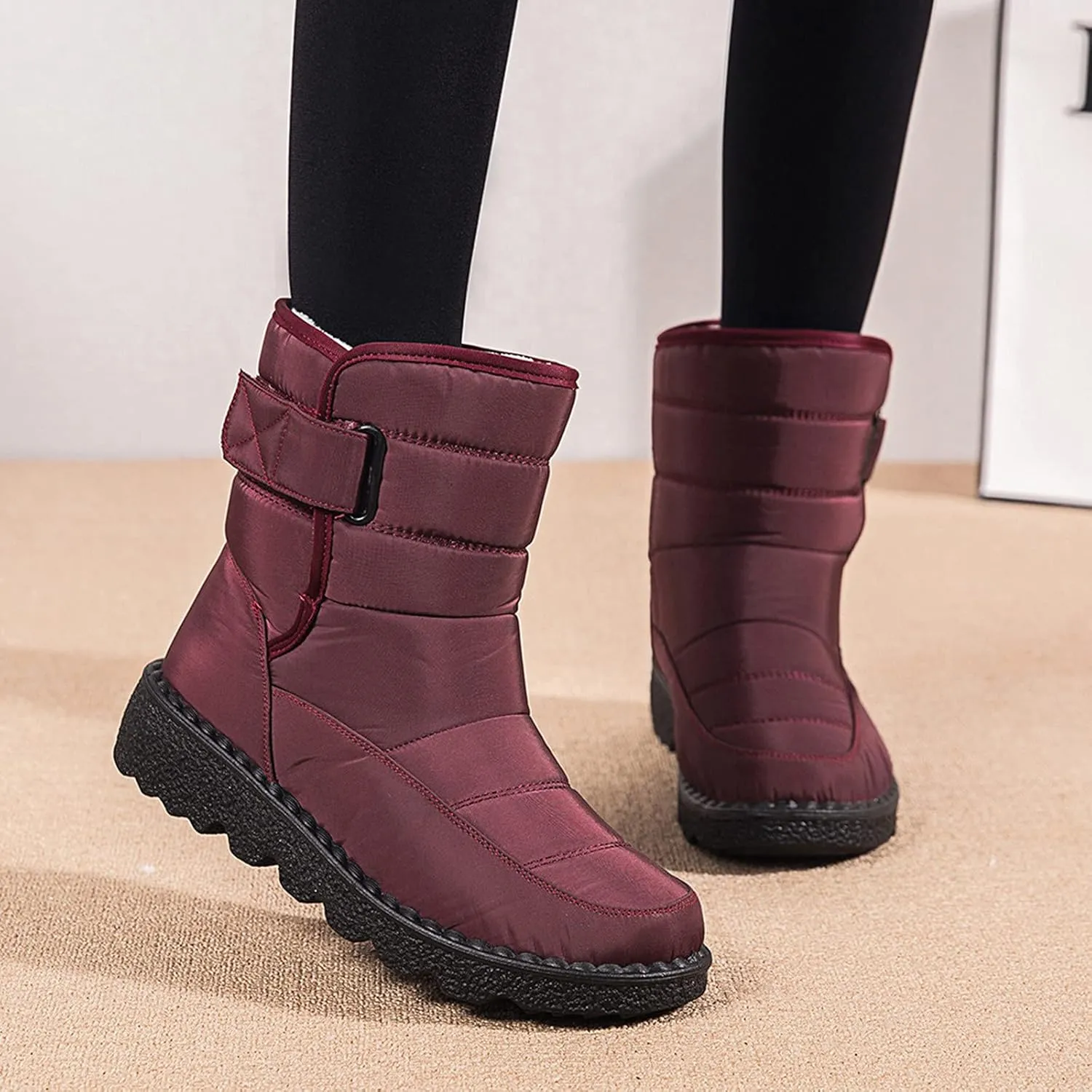 Womens Waterproof Winter Boots Tall Womens White Snow Boots Size 12 Women's Boots Winter Wide Width Snowboarding Snowboard Boots Snow Shoes for Women Extra Wide