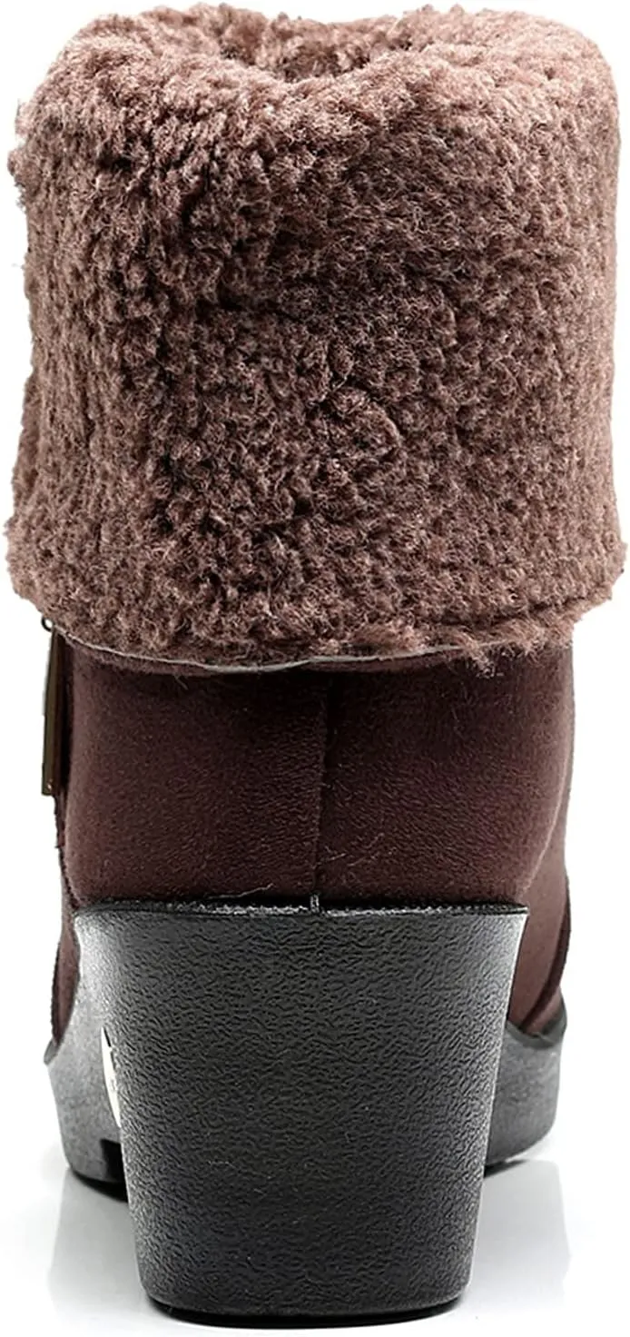 Womens Winter Boots Waterproof Boots Cold Weather Walking Shoes Warm Lightweight Hiking Boot Snow Boots for Teens