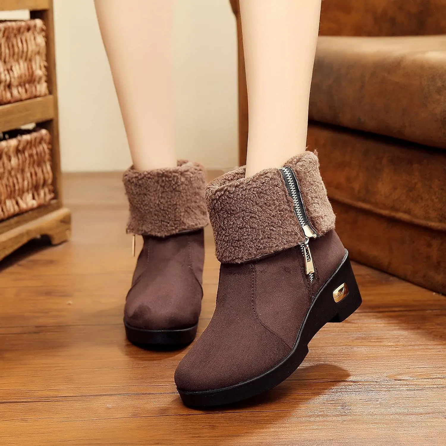 Womens Winter Boots Waterproof Boots Cold Weather Walking Shoes Warm Lightweight Hiking Boot Snow Boots for Teens