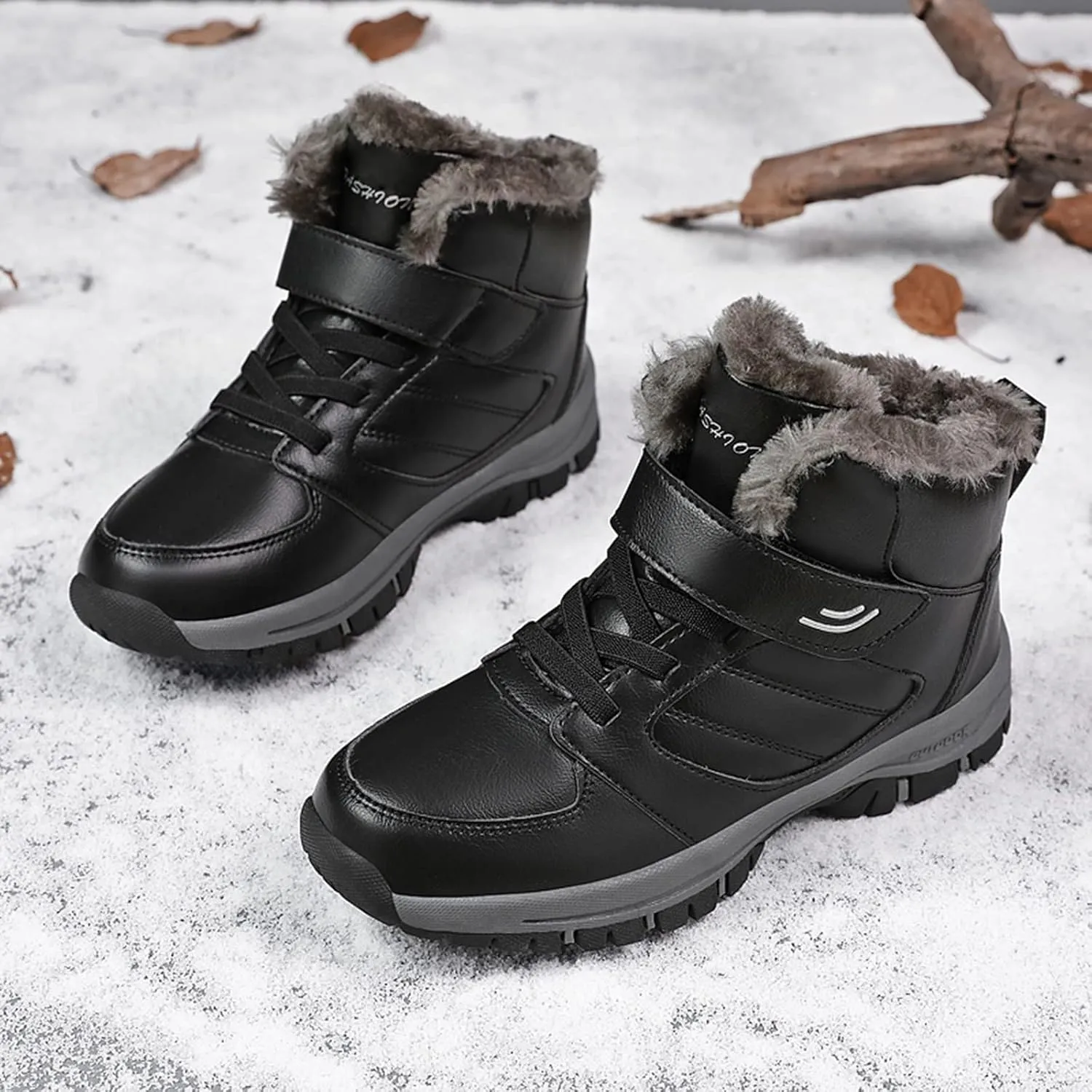 Womens Winter Boots Waterproof Wide Calf Winter Snow Boots for Women Size 12 Womens Winter Booties with Fur Women Boots Winter Slip on Botas Para Mujer De Invierno Para La Nieve