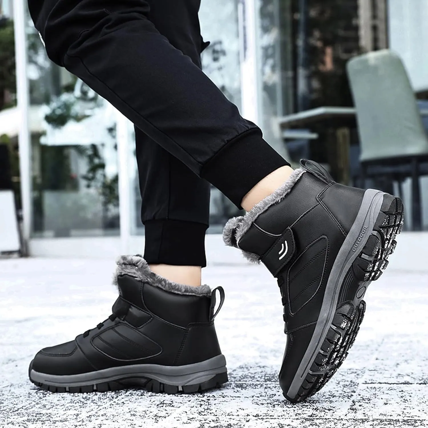 Womens Winter Boots Waterproof Wide Calf Winter Snow Boots for Women Size 12 Womens Winter Booties with Fur Women Boots Winter Slip on Botas Para Mujer De Invierno Para La Nieve