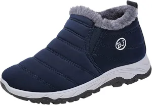 Womens Winter Boots Waterproof Wide Leg Waterproof Winter Boots for Women 2023 Ladies Snow Boots Waterproof Wide Slipper Boots for Women Outdoor Brown Botas De Nieve Mujer Tienda Dream