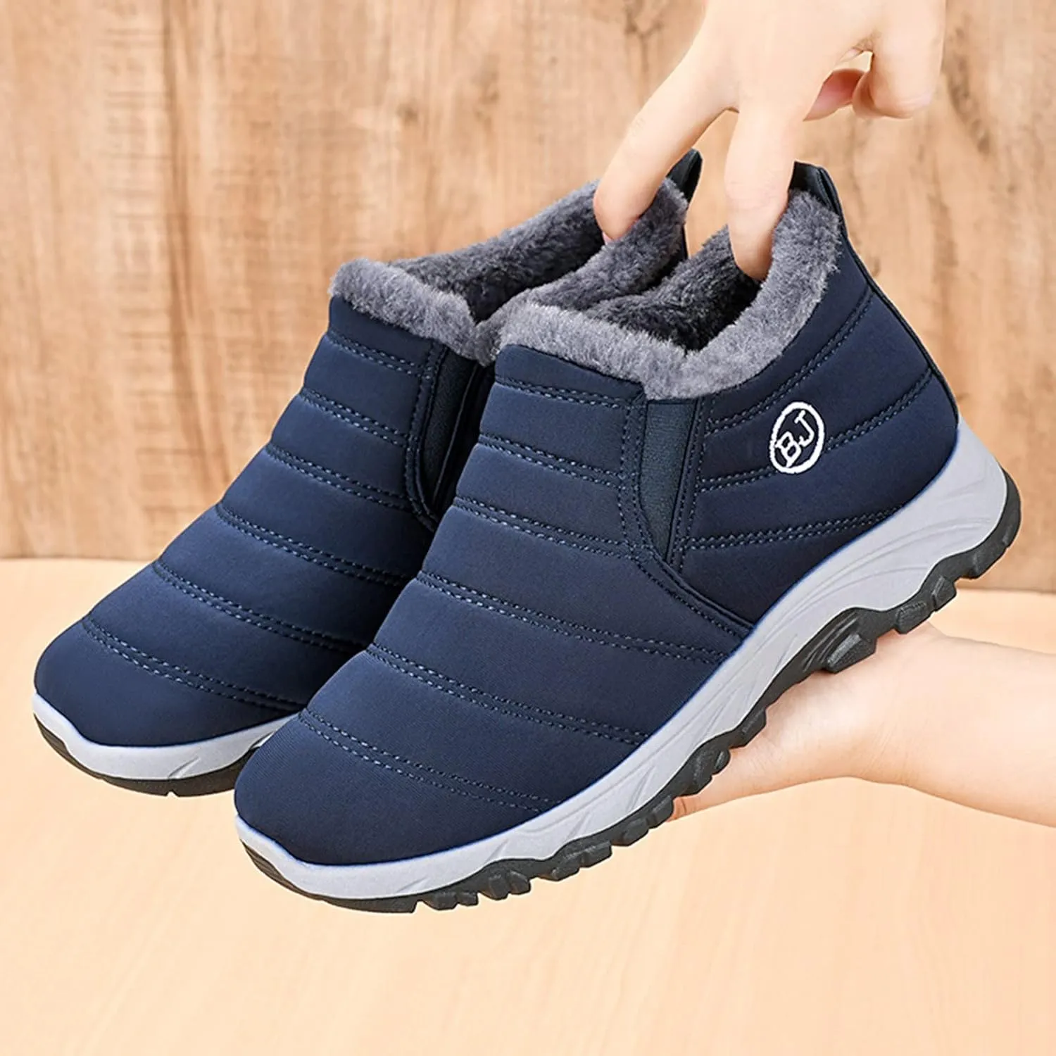 Womens Winter Boots Waterproof Wide Leg Waterproof Winter Boots for Women 2023 Ladies Snow Boots Waterproof Wide Slipper Boots for Women Outdoor Brown Botas De Nieve Mujer Tienda Dream