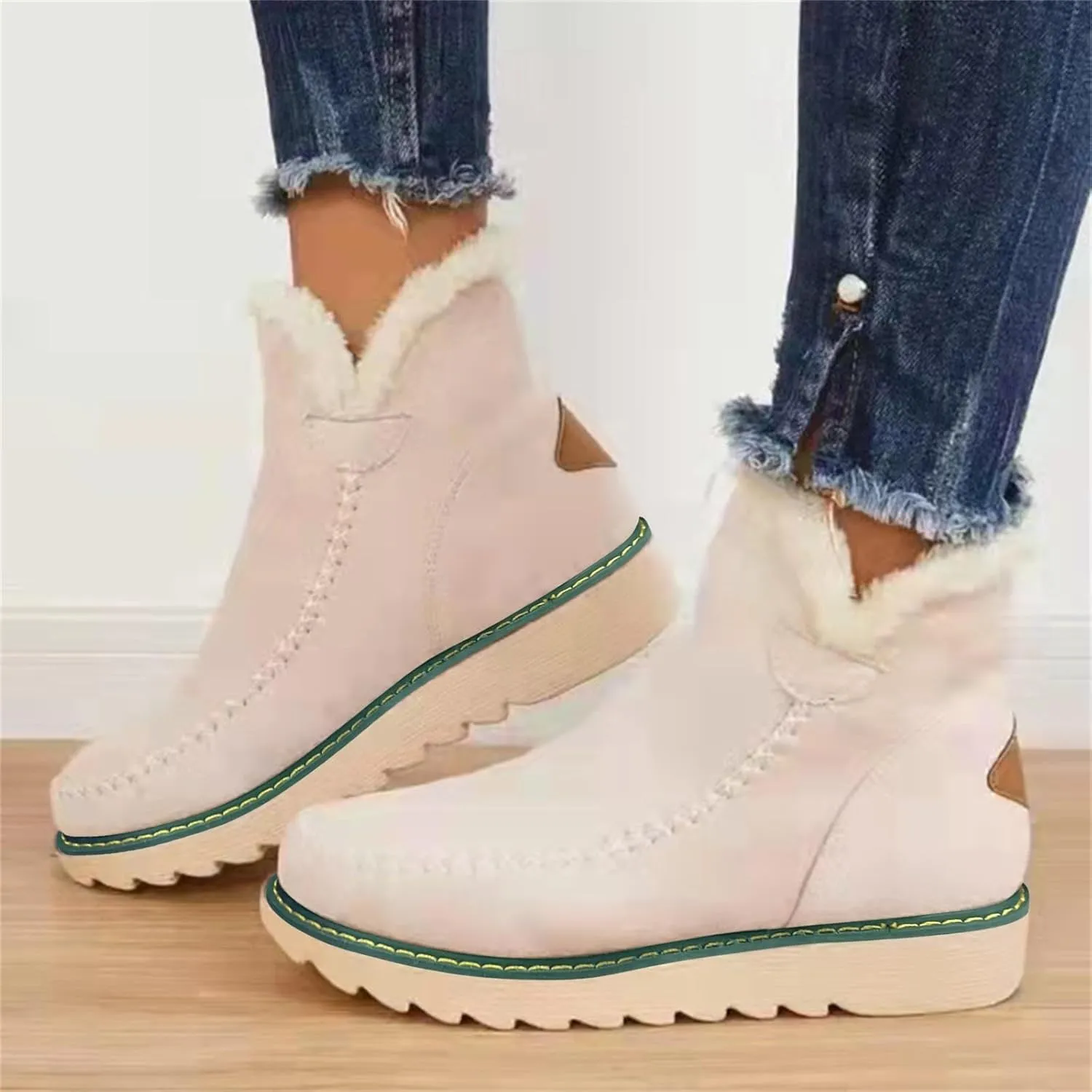 Womens Winter House Shoes with Arch Support Cute Boots for Girls Black Fluffy Boots Fuzzy Boots Womens Womens Snow Boots Size 10 White Early Prime of Day Deals
