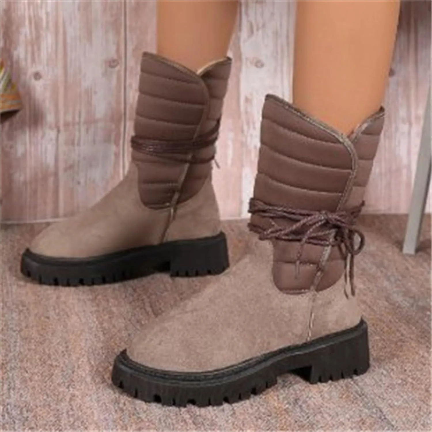 Womens Winter Shoes Black Brown Suede Ankle Boots Fur Lined Size 10 for Women Winter Shoes Women's Winter Shoes Women's Wide Calf Comfortable Winter Knee High Riding Boots Deals of The Day