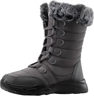 Womens Winter Snow Boots Fur Lined Women's Non Slip Work Boots Waterproof Snow Boots for Women Wide Feet Wedge Heel Winter Boots for Women Platform Ankle Winter Boots for Women