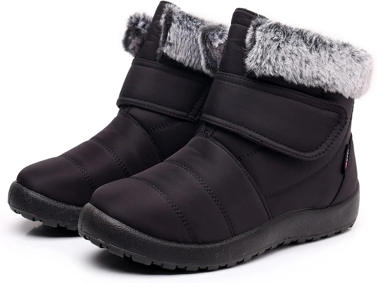 Womens Winter Snow Boots Size 11 Women's Black Waterproof Snow Boots Snow Boots for Women Size 7.5 Fur Boots Heels for Women Winter Botas De Invierno Para Mujer Negras Largas