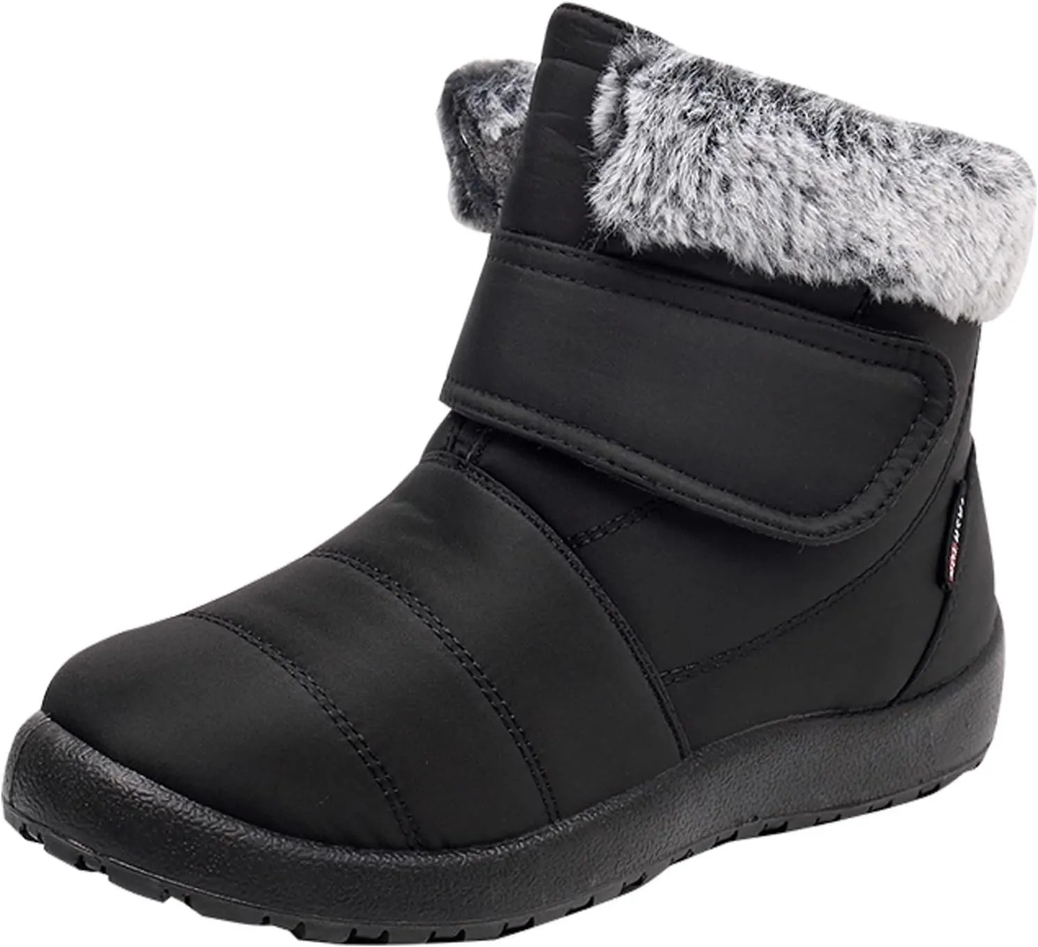 Womens Winter Snow Boots Size 11 Women's Black Waterproof Snow Boots Snow Boots for Women Size 7.5 Fur Boots Heels for Women Winter Botas De Invierno Para Mujer Negras Largas