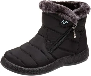 Womens Winter Snow Boots Waterproof Womens Winter Boots Size 12 Wide Width Women's Boots Winter Comfortable Ankle Boots for Women Walking All Day Waterproof Botas De Mujer Para El FrO De Vestir