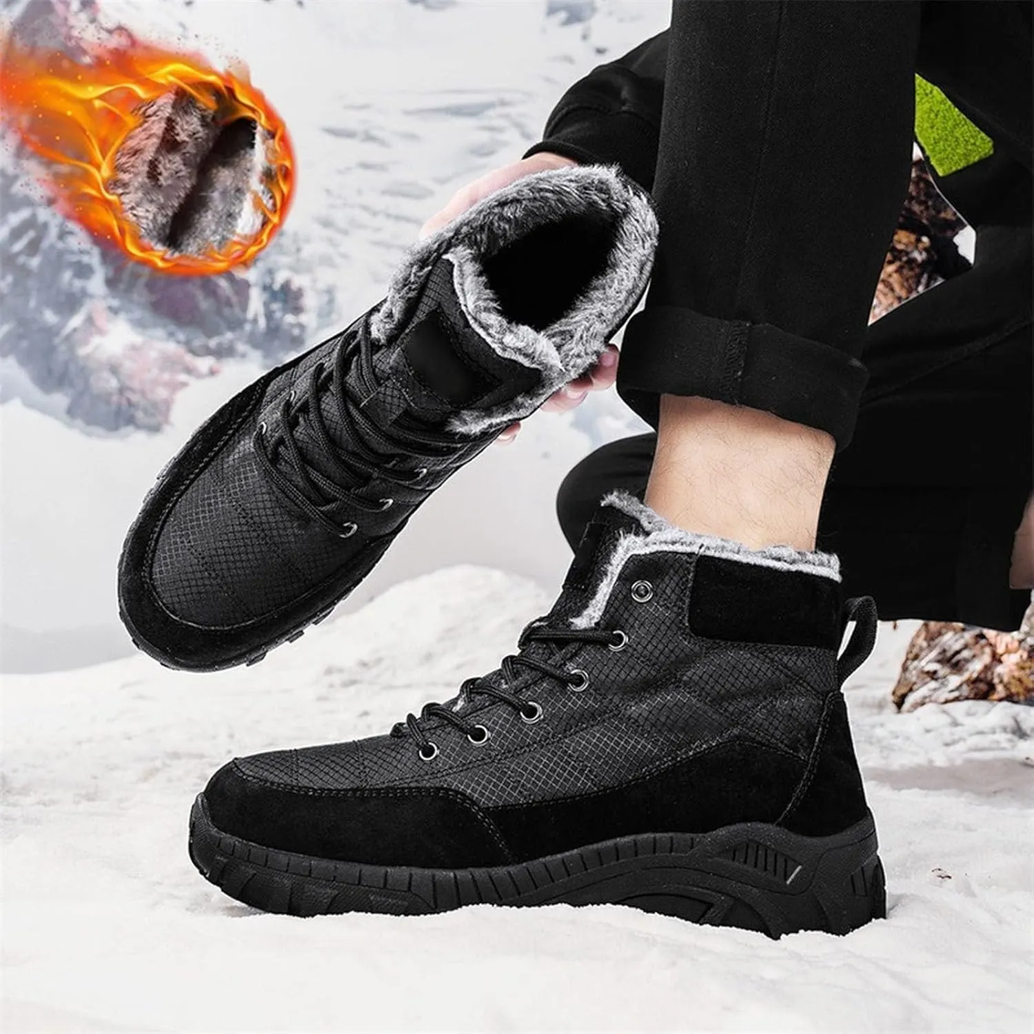 Work Boots for Men Soft Toe Hiking Sneakers Ankle Ladies Women Shoes Business Casual Platform Sneakers