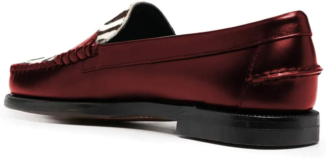 YDN Women Casual Slip On Loafers Flats Round Closed Toe Suede Animal-Print Patchwork Leather Hidden Low Heel Slide Dress Pump Ladies Girls Comfort Walking Driver Shoes
