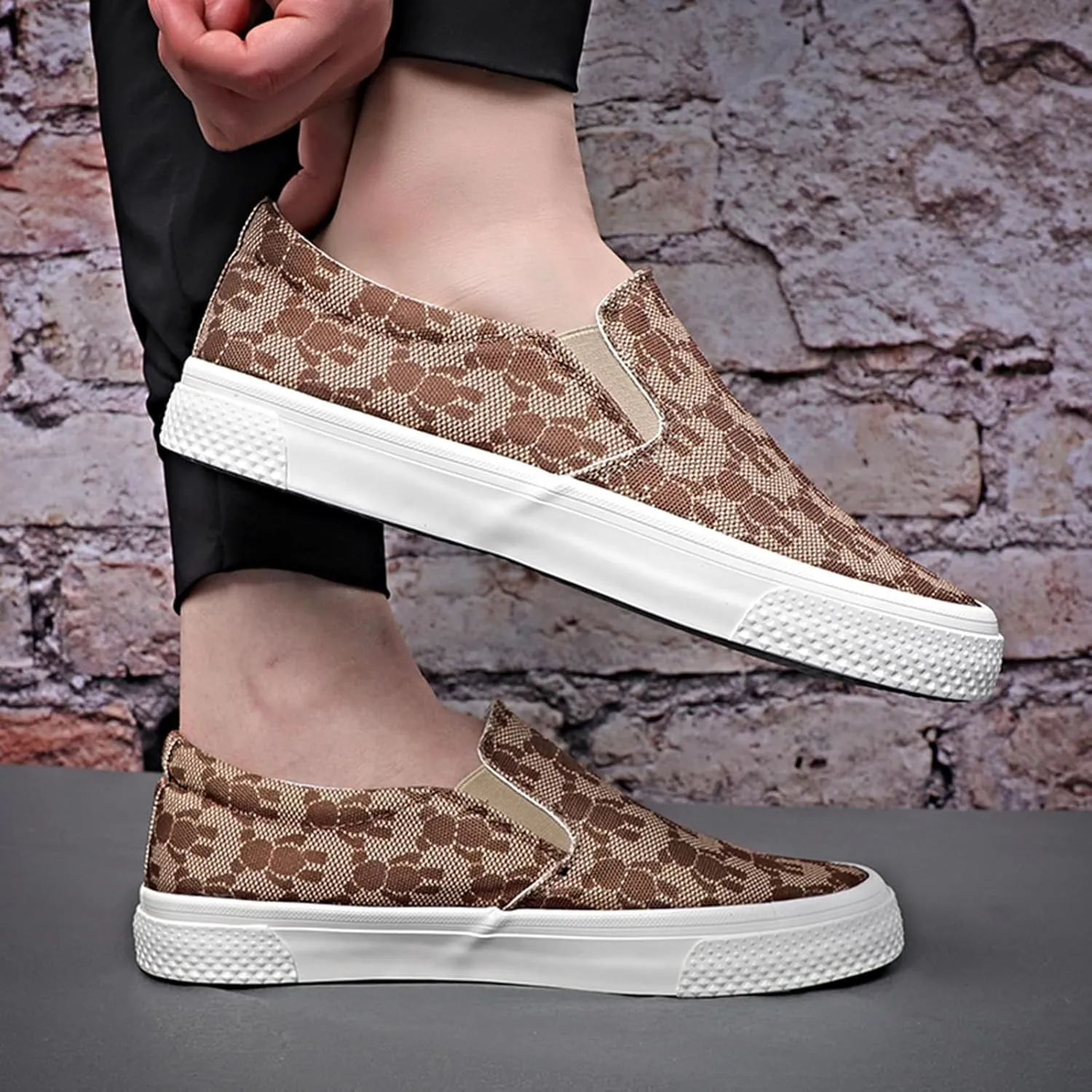 YIBLBOX Canvas Low Top Shoes Skate Shoes Fashion Sneakers for Men Comfortable Walking Casual Shoes