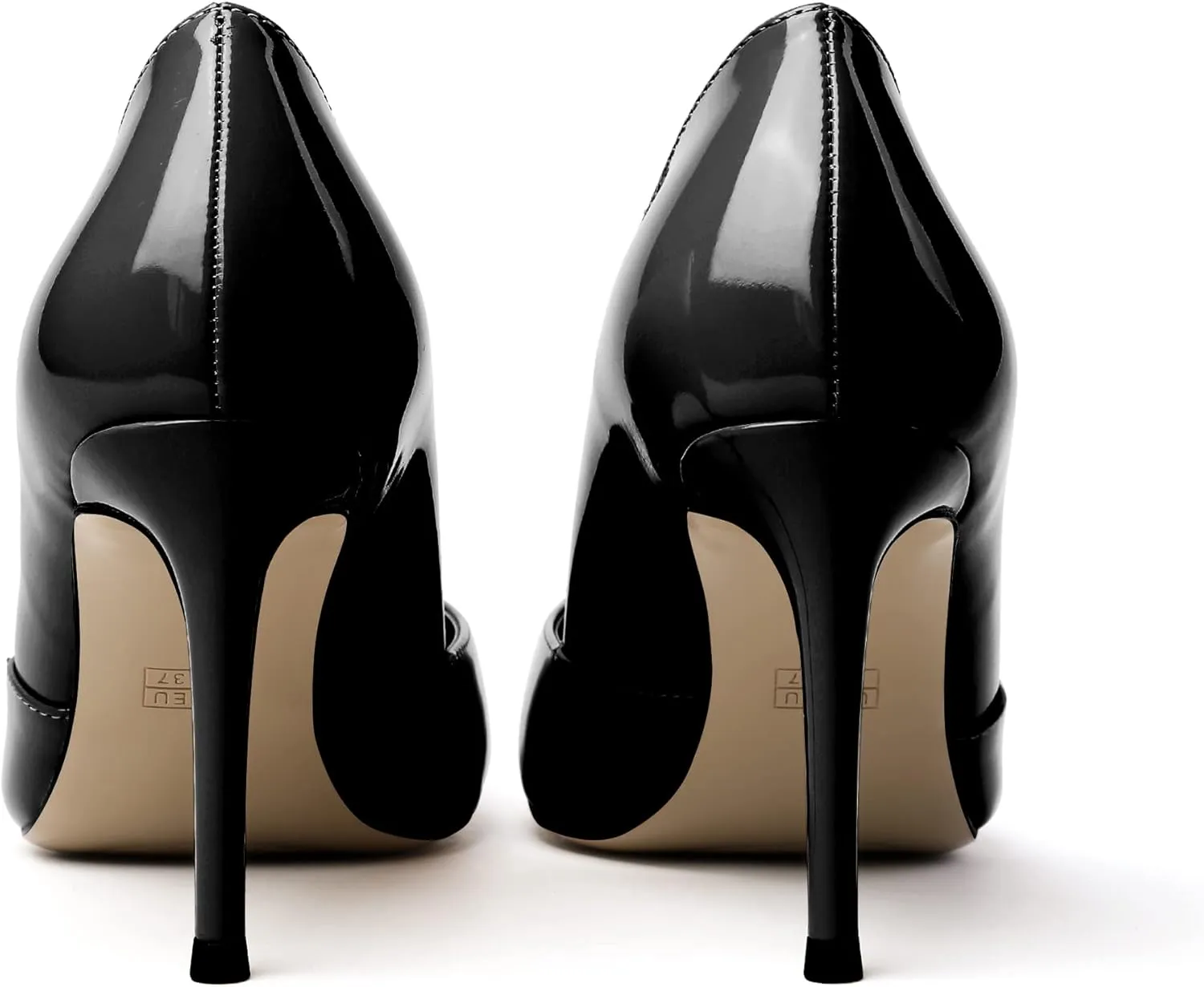 YODEKS Women's High Heel Pumps, Round Toe Slip on, D'Orsay for Work Casual Daily Life Party Dress Shoes